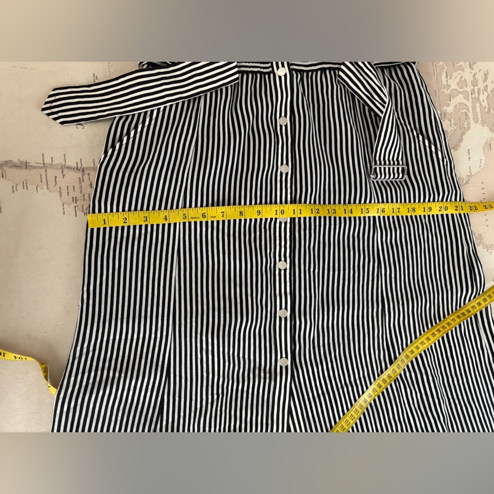 A.L.C. Silk Striped Button Down Skirt Size 8 - Picture 11 of 14